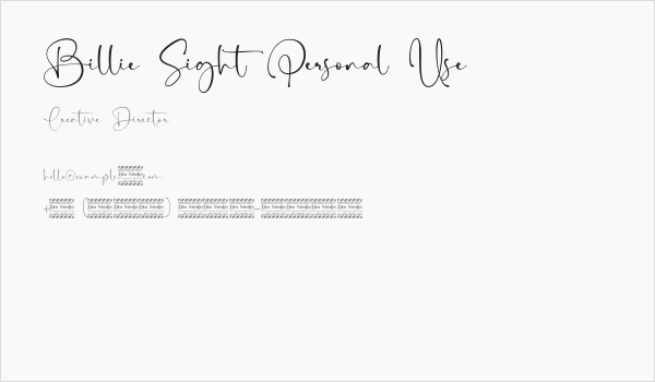 Billie Sight Personal Use Business Card