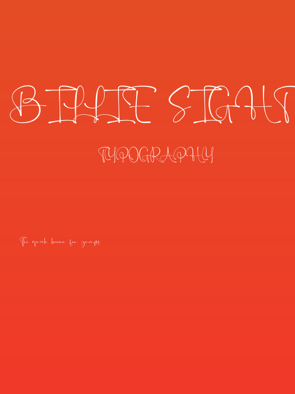 Billie Sight Personal Use Poster