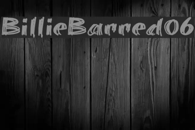 BillieBarred06 Font examples