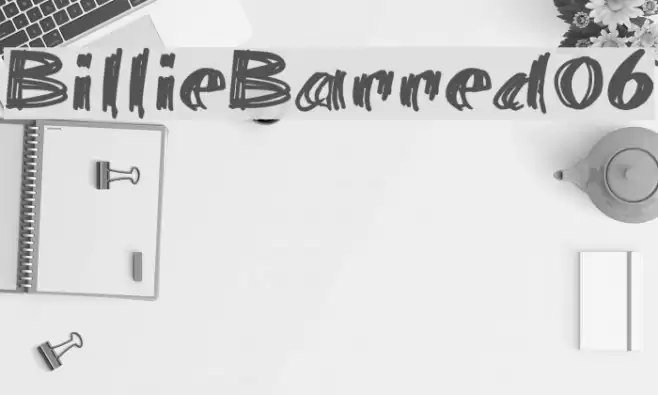 BillieBarred06 Font examples