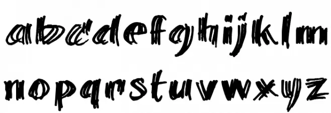 BillieBarred06 Schriftart Kleinbuchstaben