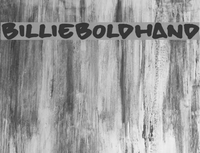 BillieBoldHand Font examples
