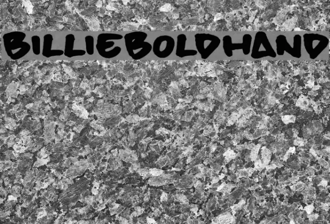 BillieBoldHand Font examples