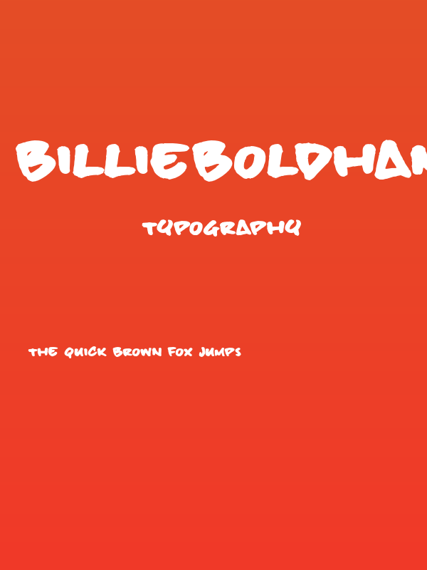BillieBoldHand Poster
