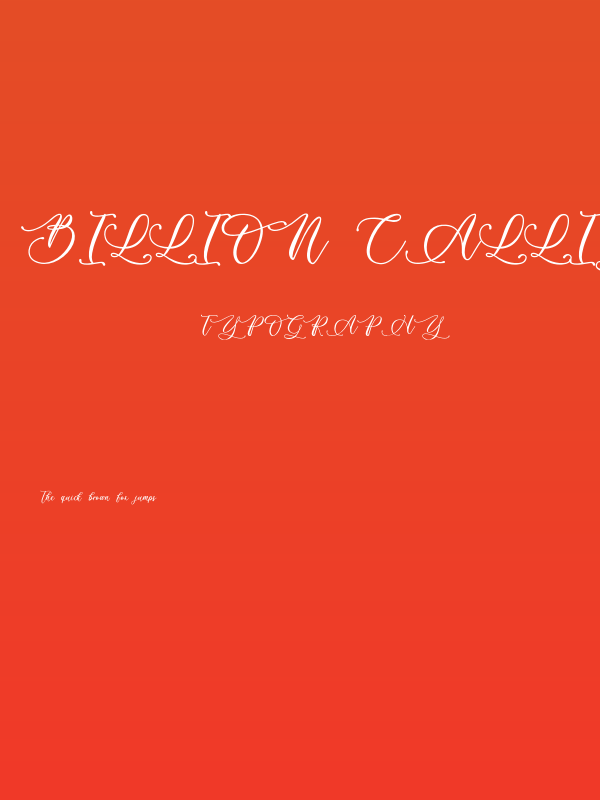 Billion Calligraphy - Personal Use Poster