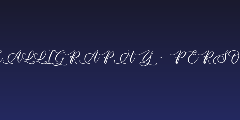 Billion Calligraphy - Personal Use Social Header