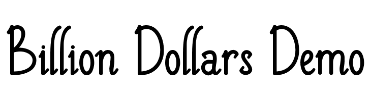 Billion Dollars Demo  font caratteri gratis