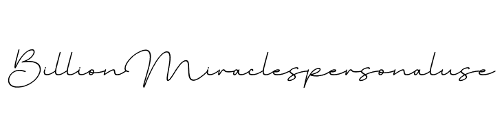 Billion Miracles personal use  baixar fontes gratis