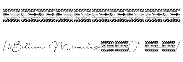 Billion Miracles personal use Font OTHER CHARS