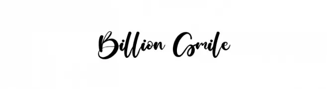 Billion Smile  baixar fontes gratis
