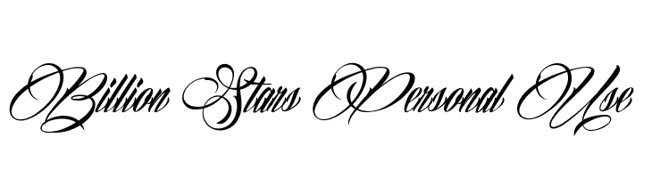 Billion Stars Personal Use Шрифта