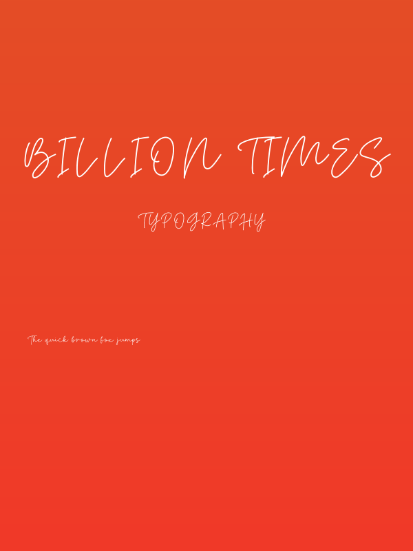 Billion Times Poster