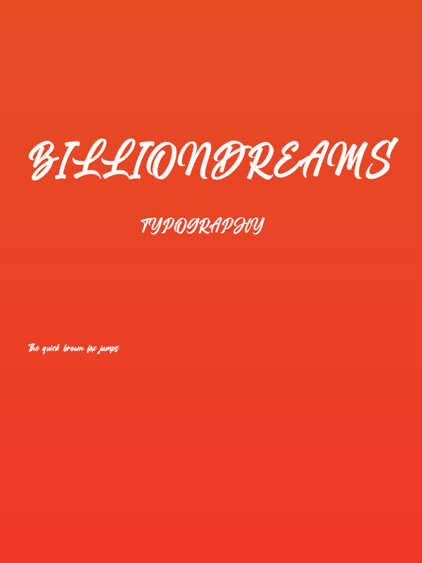 BillionDreams Poster