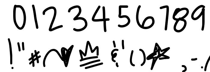 BillionMillionIWish Font OTHER CHARS