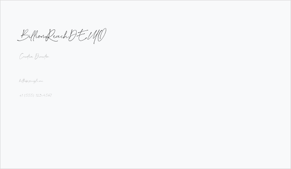 BillionReachDEMO Business Card