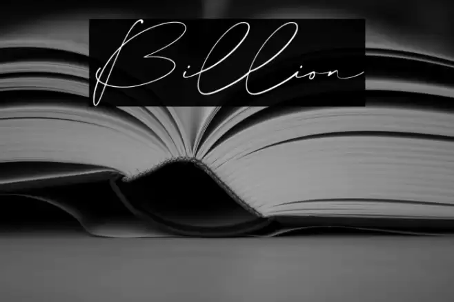 Billion Font examples