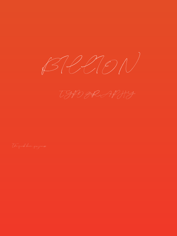 Billion Poster