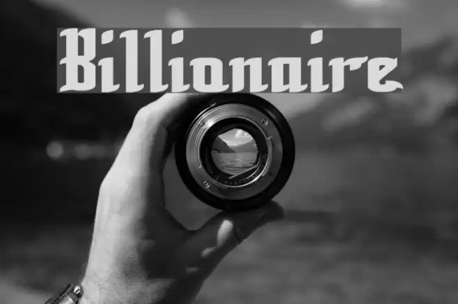 Billionaire Font examples