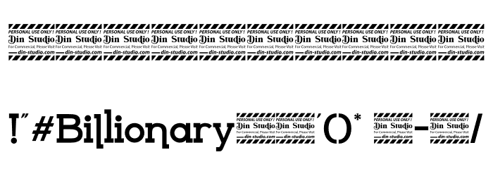 Billionary Font OTHER CHARS