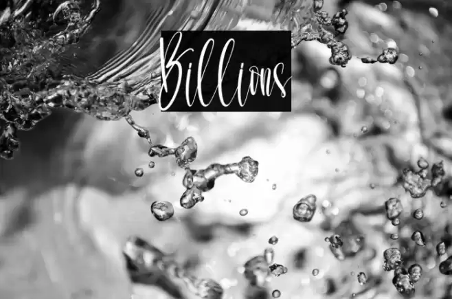 Billions फ़ॉन्ट examples