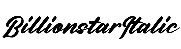 Billionstar Italic  Frei Schriftart Herunterladen