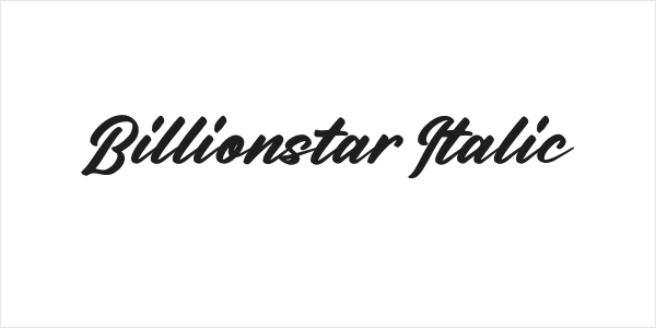 Billionstar Italic Logo