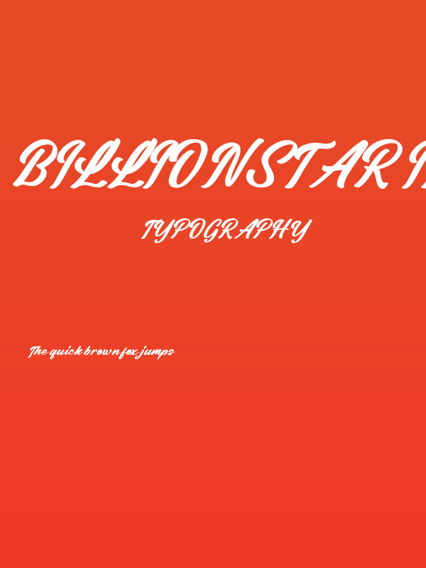 Billionstar Italic Poster
