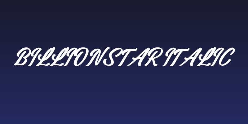 Billionstar Italic Social Header