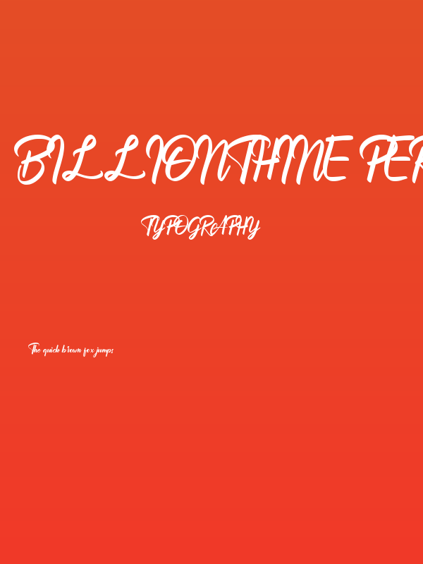 Billionthine Personal Use Only Poster