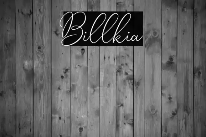 Billkia Font examples