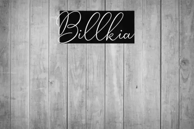 Billkia Font examples