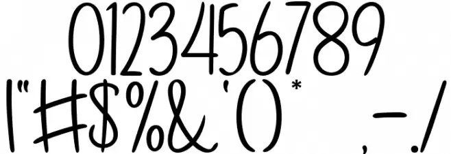 Billmore Font OTHER CHARS