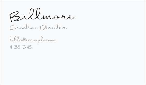 Billmore Business Card
