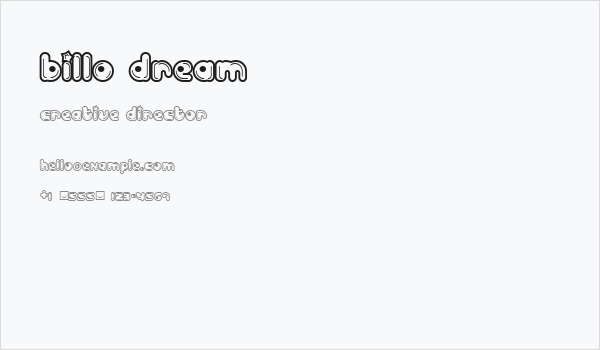 Billo Dream Business Card
