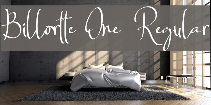 Billortte One_Regular Font examples
