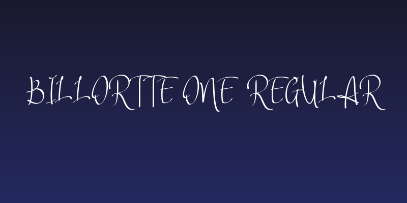 Billortte One_Regular Social Header