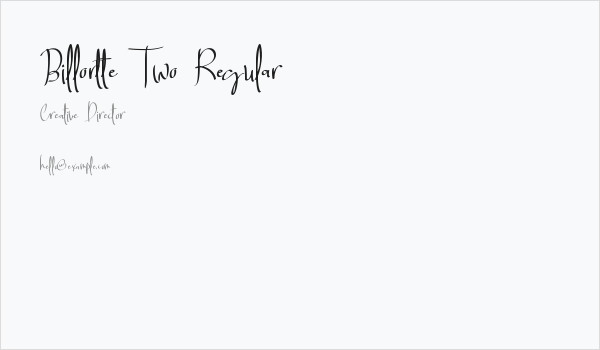 Billortte Two_Regular Business Card