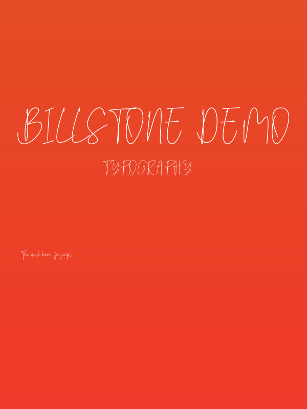 Billstone Demo Poster