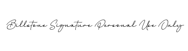 Billstone Signature Personal Use Only Schriftart
