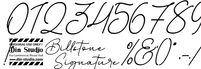 Billstone Signature Personal Use Only Schriftart Anderer Schreiben