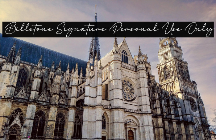 Billstone Signature Personal Use Only Schriftart examples