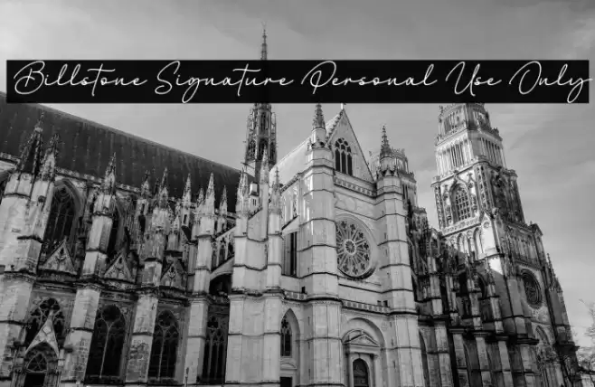 Billstone Signature Personal Use Only Font examples