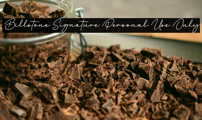 Billstone Signature Personal Use Only Schriftart examples