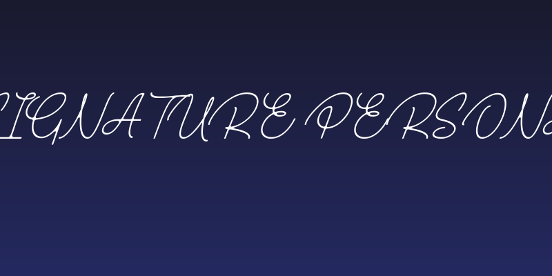 Billstone Signature Personal Use Only Social Header