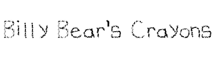 Billy Bear's Crayons 字体