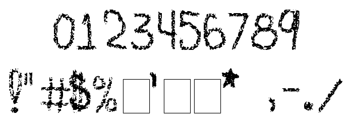 Billy Bear's Crayons Font OTHER CHARS