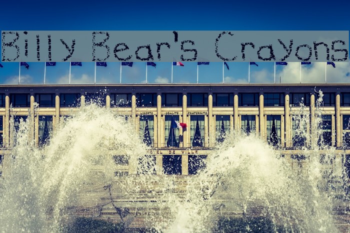 Billy Bear's Crayons Font examples