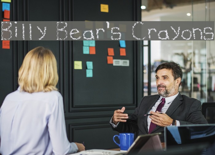 Billy Bear's Crayons Font examples