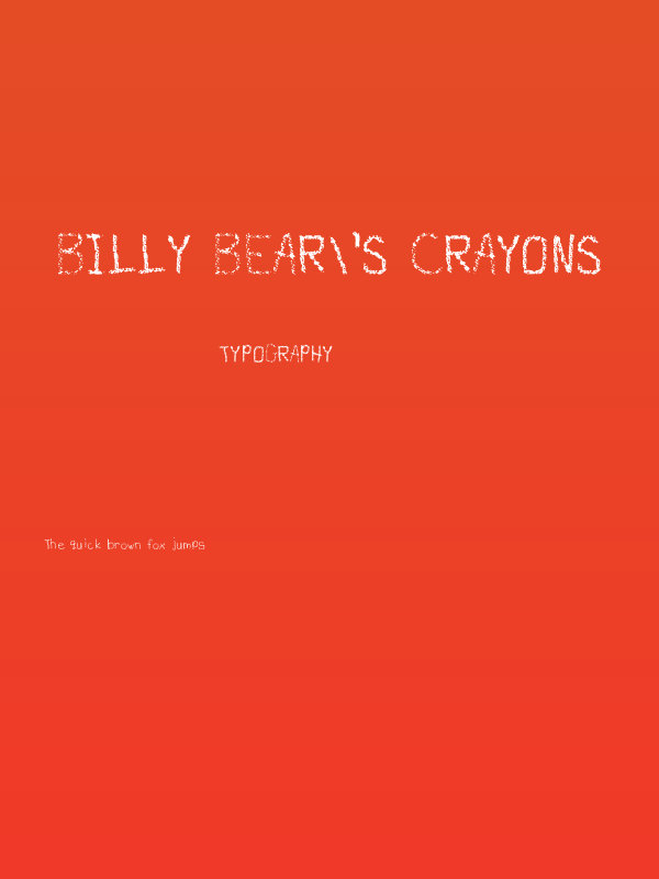 Billy Bear's Crayons Poster