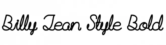 Billy Jean Style Bold  免费字体下载